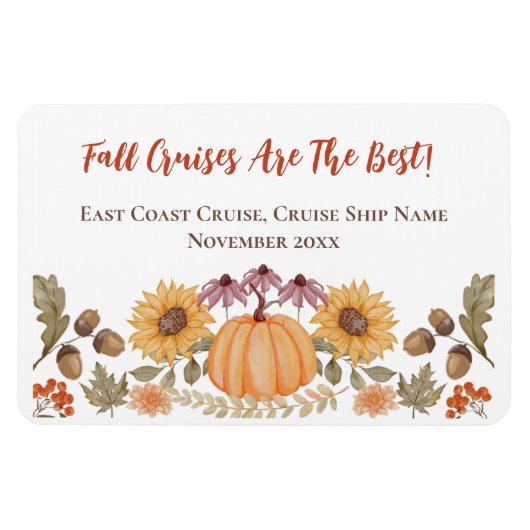 Herfst Herfst Cruise Cabine Stateroom Deurmarkerin Magneet (Horizontaal)