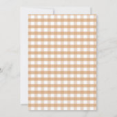 Herfst Herfst Cutie Pie Herfst Gingham 1e Verjaard Kaart (Achterkant)