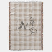 Herfst Herfst Dankbaarheid gebladerte Taupe Plaid Deken (Voorkant Verticaal)