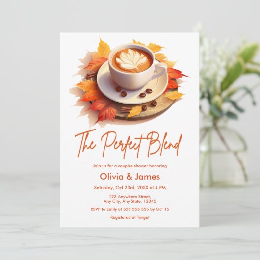 Herfst Herfst De Perfecte Blend Paren Douche Kaart (Staand voorkant)