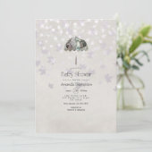  herfst - Herfst de Witte Uitnodiging van het Baby (Staand voorkant)