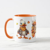 Herfst Herfst Dier Schattig Eend Gepersonaliseerd Mok (Links)