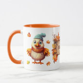 Herfst Herfst Dier Schattig Kuiken Gepersonaliseer Mok (Links)