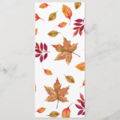 Herfst Herfst Diner Menu sjabloon (Achterkant)