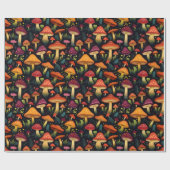 Herfst Herfst Donkere Botanische Paddestoel Goblin Cadeaupapier (Vlak)