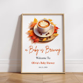 Herfst Herfst Een Baby is Brouwen Baby shower Welk Poster
