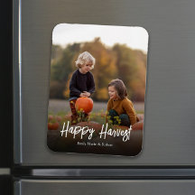 Herfst herfst Eenvoudige kalligrafie Happy Harvest