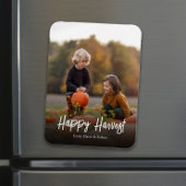 Herfst herfst Eenvoudige kalligrafie Happy Harvest Magneet