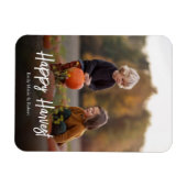 Herfst herfst Eenvoudige kalligrafie Happy Harvest Magneet (Horizontaal)