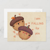 Herfst Herfst Eikels Schattigee Halloween Thanksgi Feestdagenkaart (Voorkant / Achterkant)