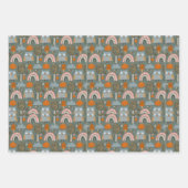 Herfst herfst eikels uilen inpakpapier vellen (Voorkant 2)