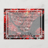 Herfst herfst Elegant Red Leaf Tree Wedding Uitnodiging Briefkaart (Achterkant)