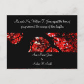 Herfst herfst Elegant Red Leaf Tree Wedding Uitnodiging Briefkaart (Voorkant)