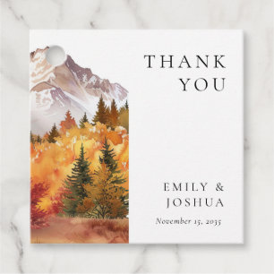 Herfst herfst elegante bruiloft bedankjes labels