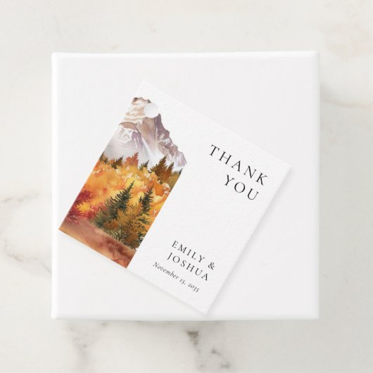 Herfst herfst elegante bruiloft bedankjes labels (In situ)