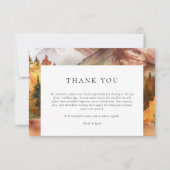 Herfst herfst elegante bruiloft bedankkaart (Voorkant)