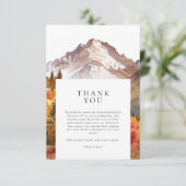 Herfst herfst elegante bruiloft bedankkaart (Staand voorkant)