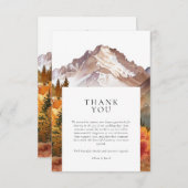 Herfst herfst elegante bruiloft bedankkaart (Voorkant / Achterkant)