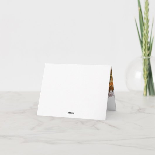 Herfst herfst elegante bruiloft bedankkaart (Achterkant)