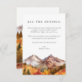 Herfst herfst elegante bruiloft informatiekaartje (Voorkant / Achterkant)