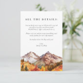 Herfst herfst elegante bruiloft informatiekaartje (Staand voorkant)