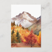 Herfst herfst elegante bruiloft informatiekaartje (Achterkant)