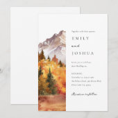 Herfst herfst elegante bruiloft kaart (Voorkant / Achterkant)