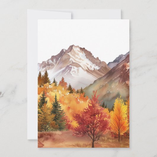 Herfst herfst elegante bruiloft kaart (Achterkant)