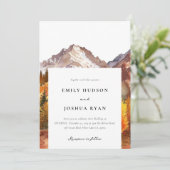 Herfst herfst elegante bruiloft kaart (Staand voorkant)