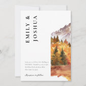 Herfst herfst elegante bruiloft kaart (Voorkant)