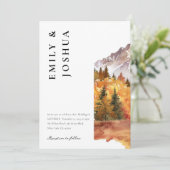 Herfst herfst elegante bruiloft kaart (Staand voorkant)