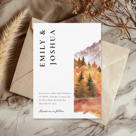 Herfst herfst elegante bruiloft kaart