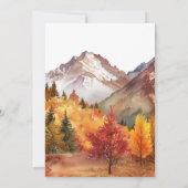 Herfst herfst elegante bruiloft kaart (Achterkant)