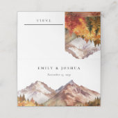 Herfst herfst elegante bruiloft plaatskaartje (Buitenkant ongevouwen)