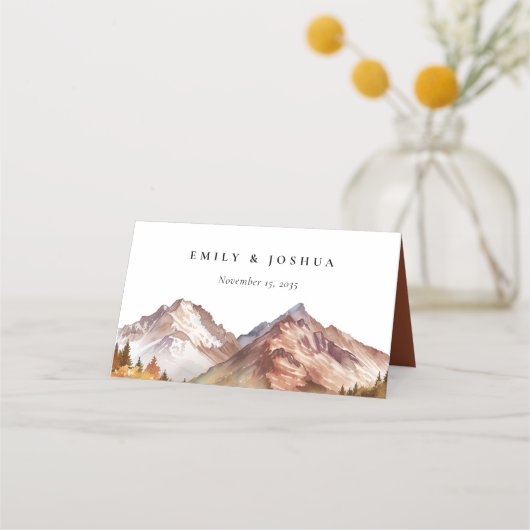 Herfst herfst elegante bruiloft plaatskaartje (Voorkant)