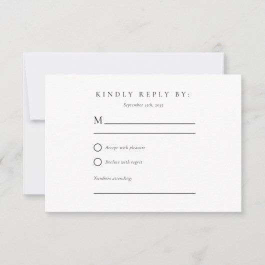 Herfst herfst Elegante bruiloft RSVP (Voorkant)