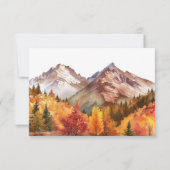 Herfst herfst Elegante bruiloft RSVP (Achterkant)