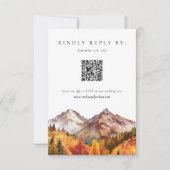 Herfst herfst Elegante bruiloft RSVP (Voorkant)