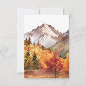 Herfst herfst Elegante bruiloft RSVP (Achterkant)