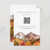 Herfst herfst Elegante bruiloft RSVP (Voorkant / Achterkant)