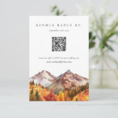 Herfst herfst Elegante bruiloft RSVP Kaartje (Staand voorkant)