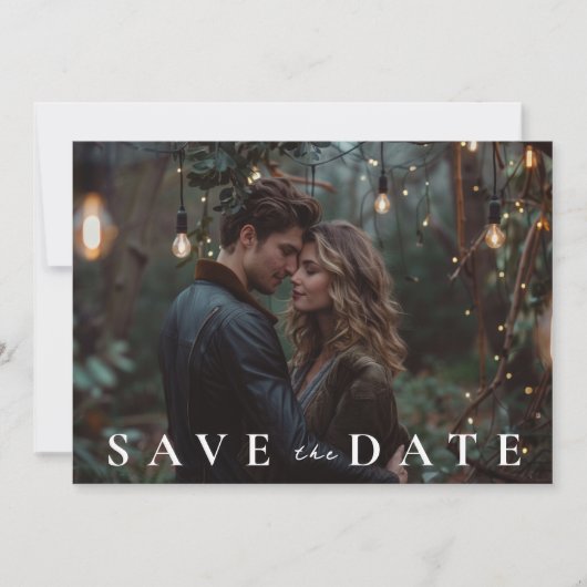 Herfst herfst elegante bruiloft save the date (Voorkant)