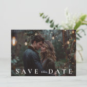 Herfst herfst elegante bruiloft save the date (Staand voorkant)