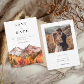 Herfst herfst elegante bruiloft save the date