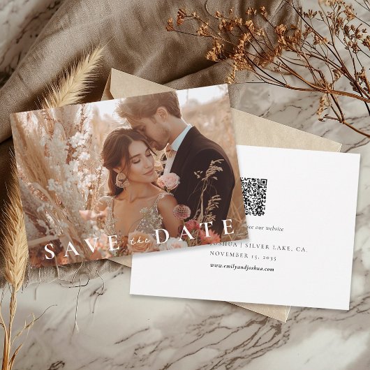 Herfst herfst elegante bruiloft save the date