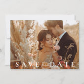 Herfst herfst elegante bruiloft save the date (Voorkant)