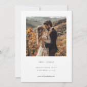 Herfst herfst elegante bruiloft save the date (Achterkant)