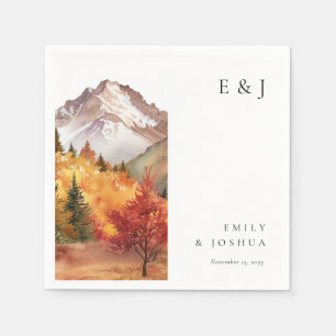 Herfst herfst elegante bruiloft servet