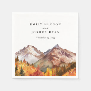 Herfst herfst elegante bruiloft servet