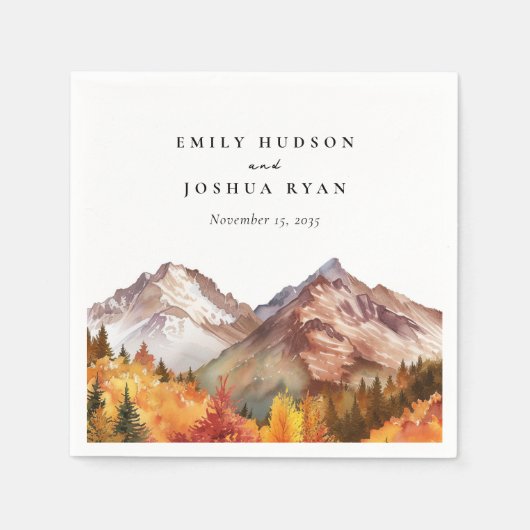 Herfst herfst elegante bruiloft servet (Voorkant)